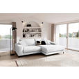 ECKSOFA  in Flachgewebe Creme  253/177 cm  - Creme/Schwarz, Design, Textil/Metall (253/177cm) - Dieter Knoll