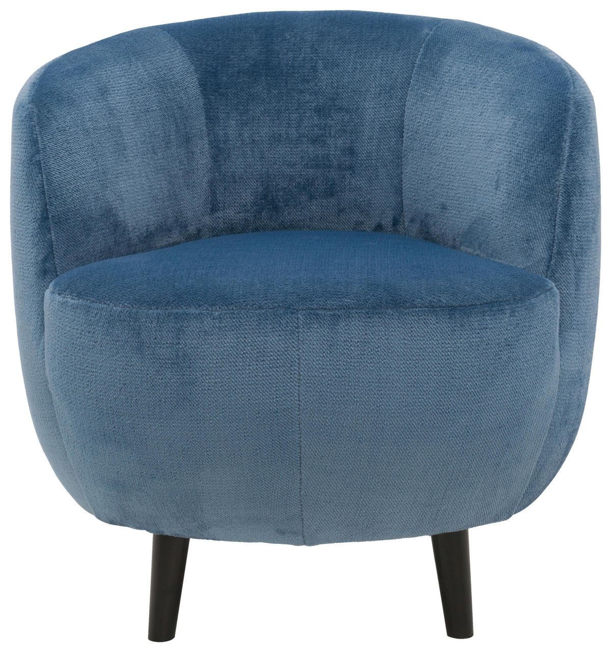 SESSEL Webstoff Blau    - Blau/Schwarz, Design, Holz/Textil (72/72/76cm) - LOOKS by W.Joop