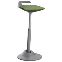 Bürohocker Mikrofaser Grau, Grün  - Grau/Grün, Basics, Textil/Metall (38/60-93/38cm) - Aeris