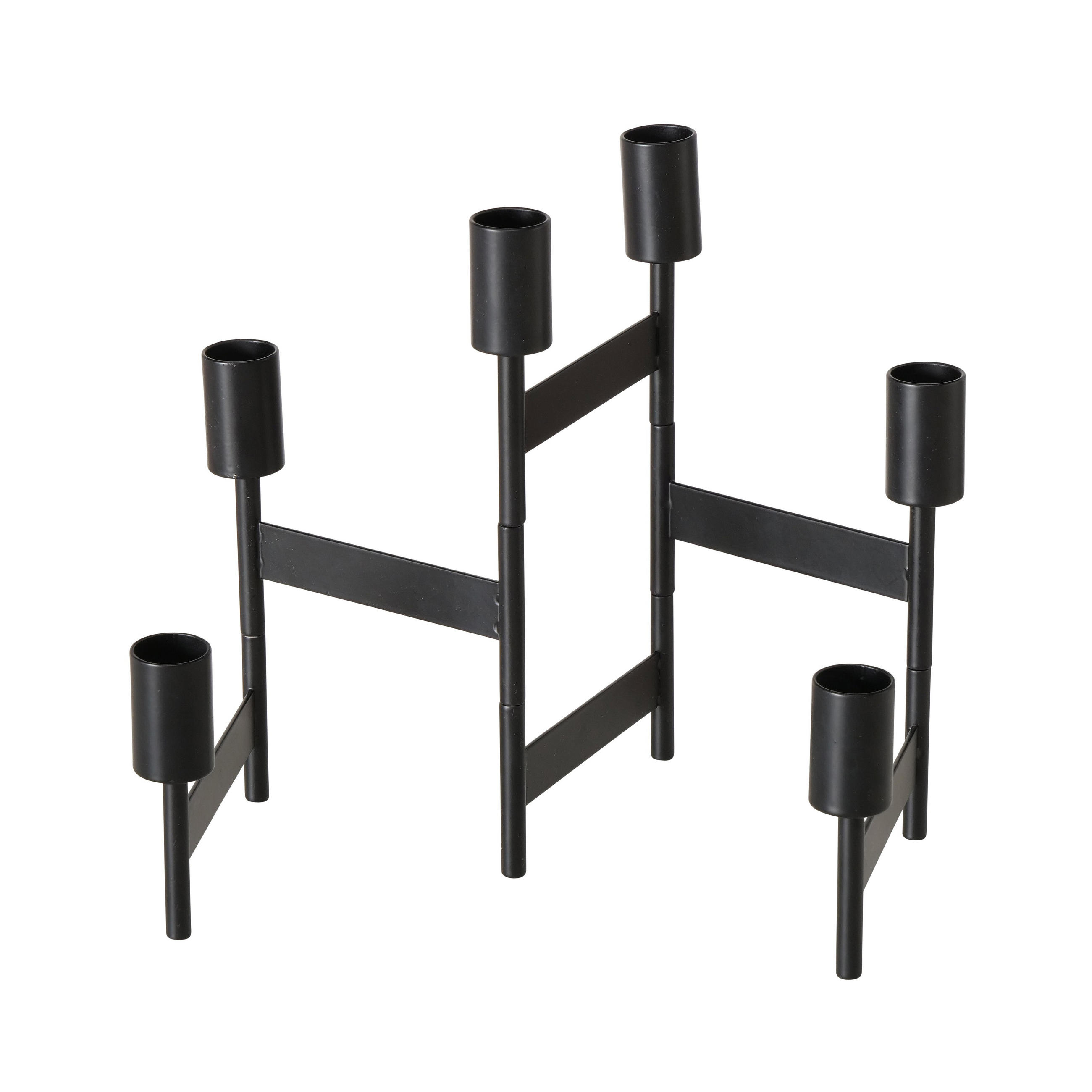 WINDLICHT Schwarz  - Schwarz, Basics, Metall (51/2,5/22cm) - Boltze Home