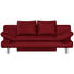 SCHLAFSOFA in Leder Rot - Chromfarben/Rot, MODERN, Leder/Metall (214/90/93cm) - Novel SCHLAFSOFA in Leder Rot - Chromfarben/Rot, MODERN, Leder/Metall (214/90/93cm) - Novel