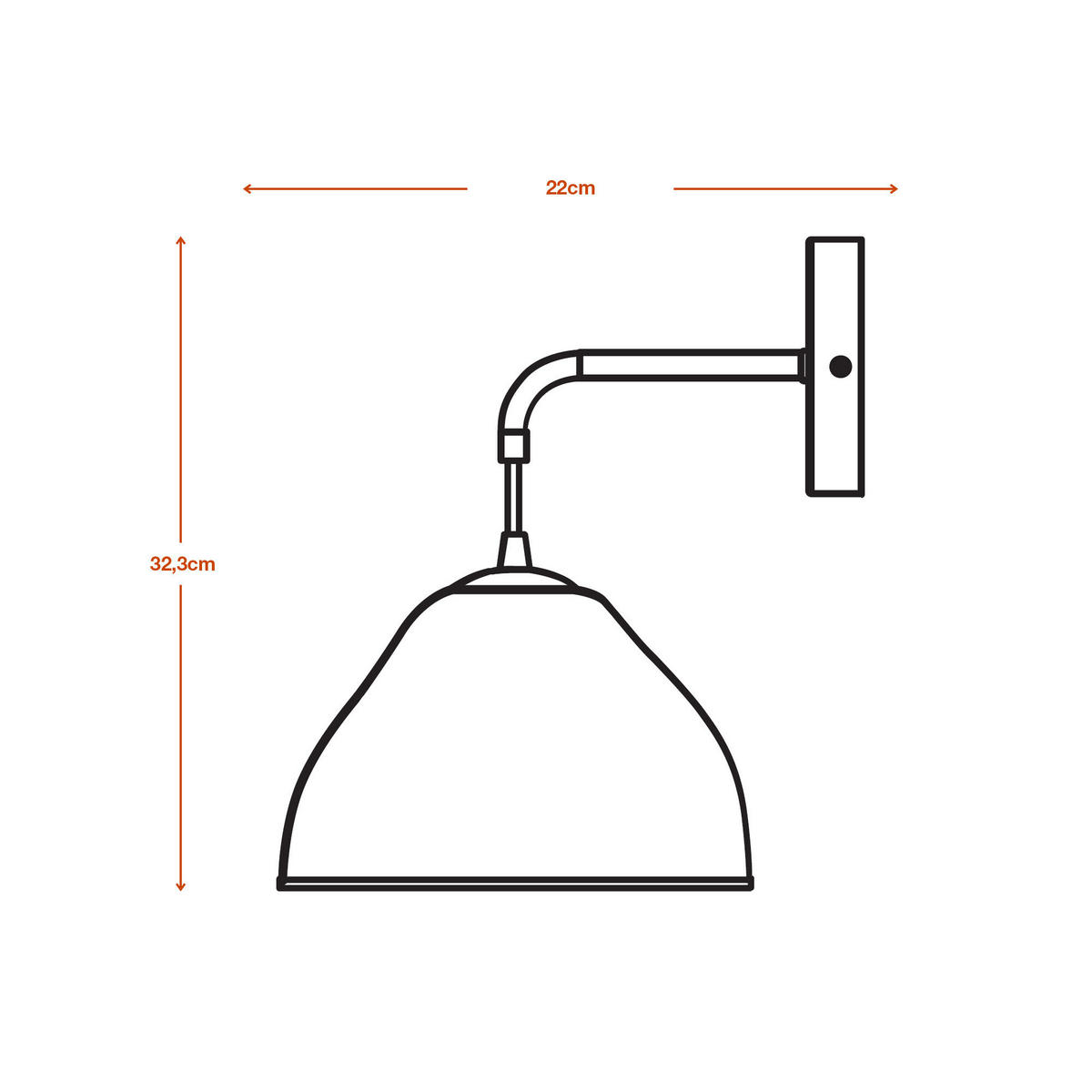 WANDLEUCHTE 22/28/32,3 cm   - KONVENTIONELL, Papier/Metall (22/28/32,3cm) - Ledvance