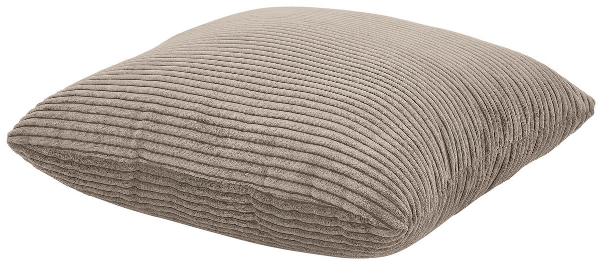 SCHLAFSOFA in Cord Taupe  - Taupe/Buchefarben, Konventionell, Holz/Kunststoff (255/86/123cm) - Livetastic