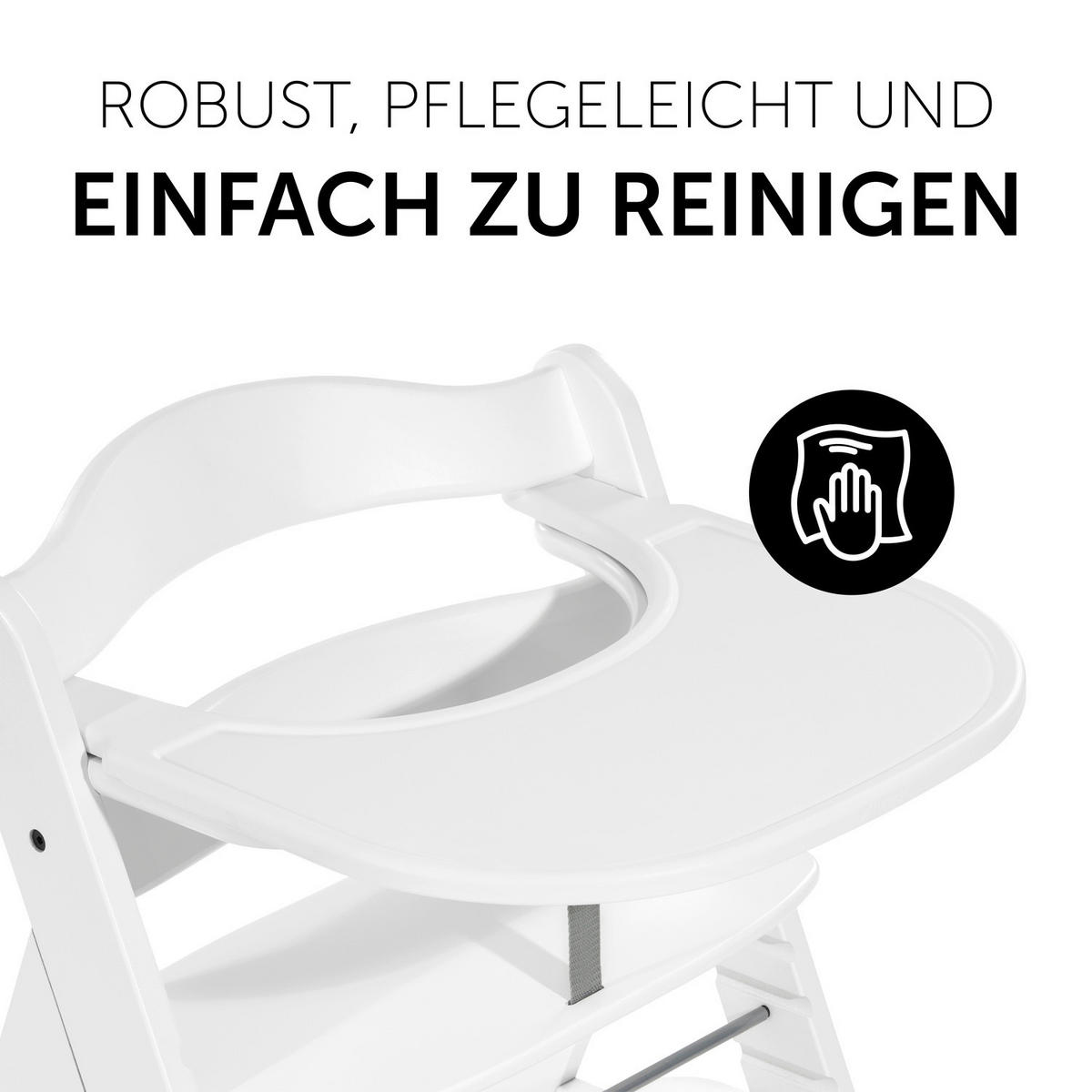 ESS- UND SPIELBRETT ALPHA CLICK TRAY  - Weiss, Basics, Kunststoff (46/44/3,5cm) - Hauck