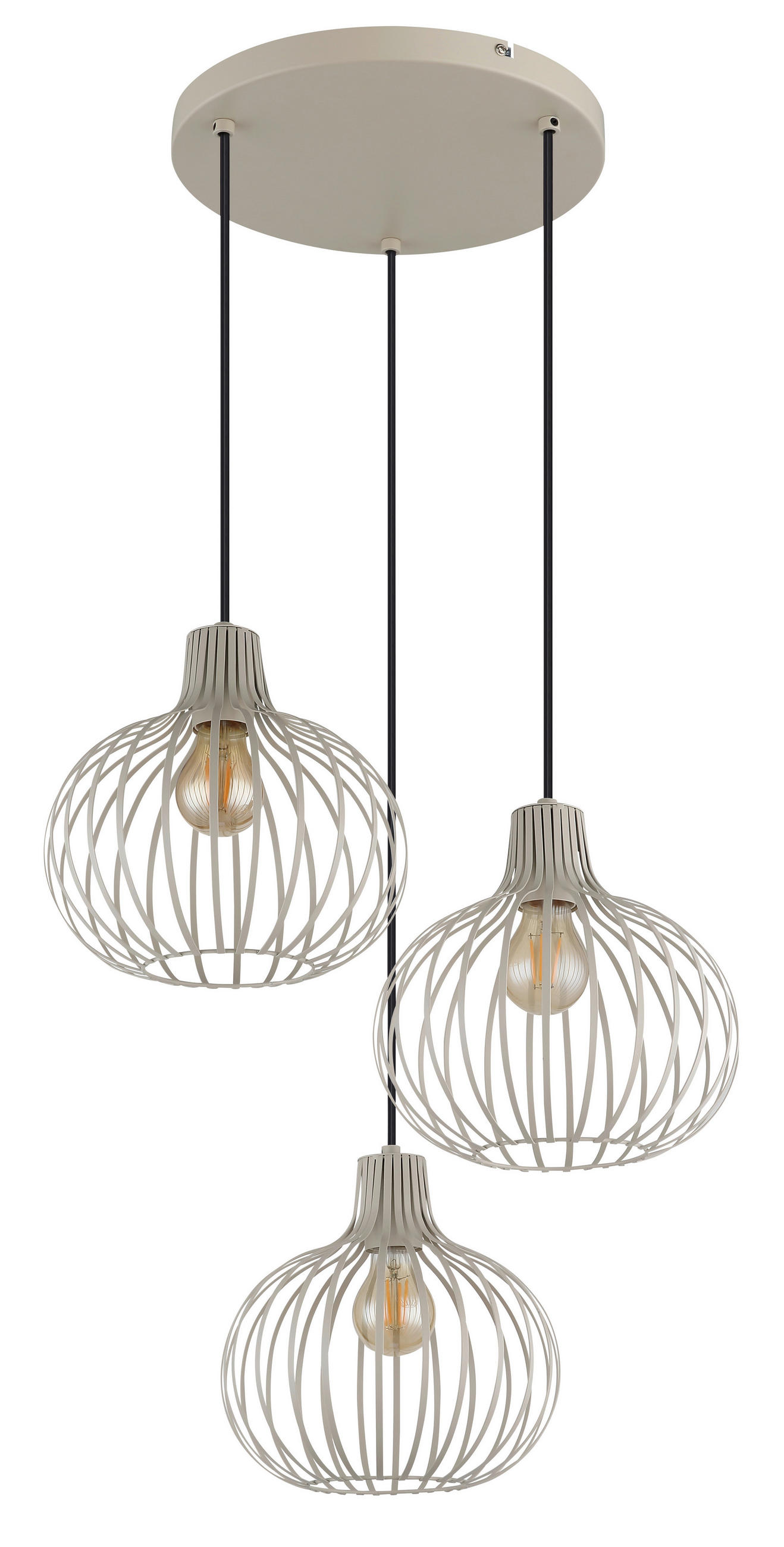 HÄNGELEUCHTE MATEO 50/120 cm   - Creme, Basics, Metall (50/120cm) - Globo