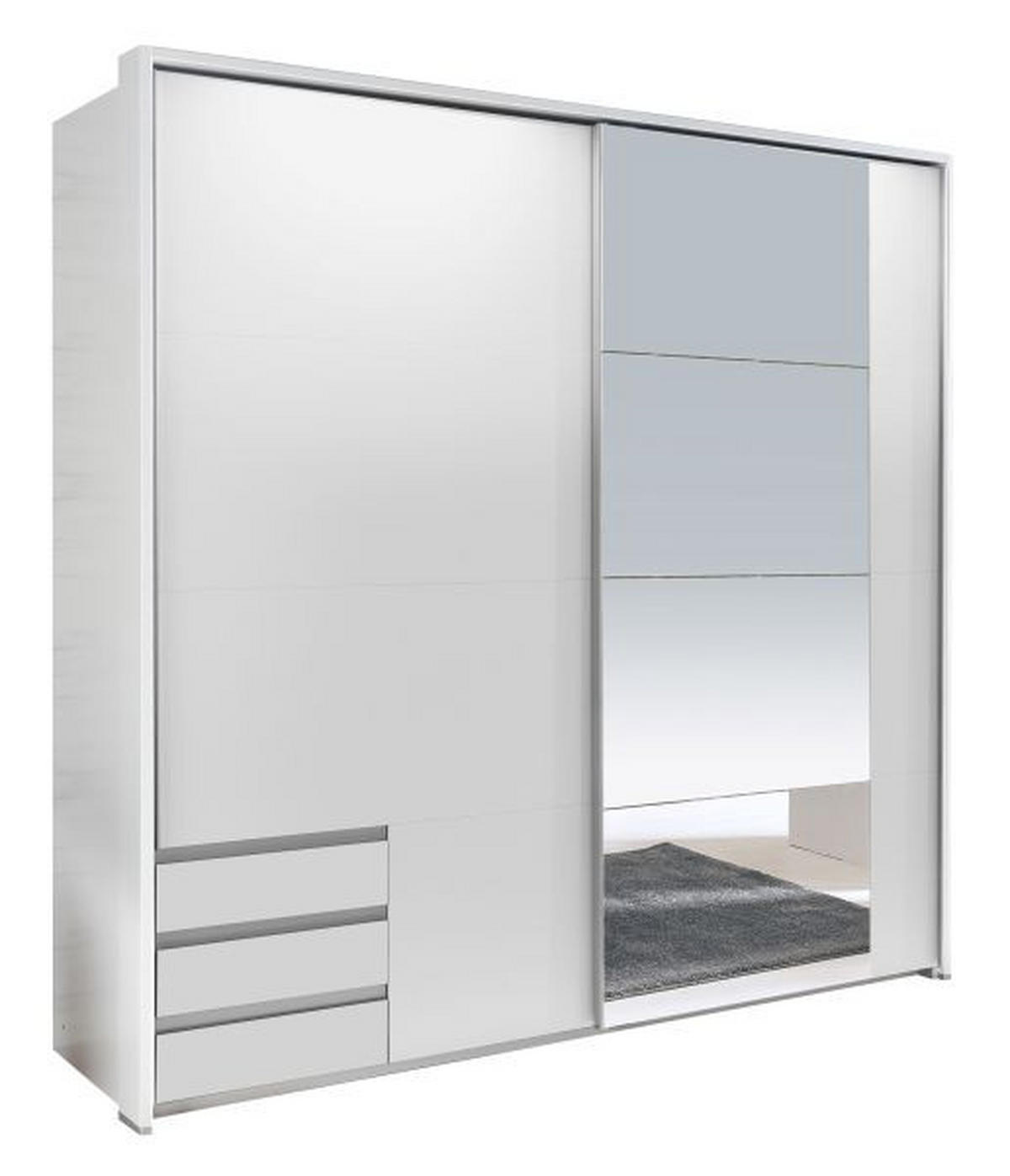 ORMAR - VISEĆA KLIZNA VRATA bela   - bela, Dizajnerski, pločasti materijal (180/198/64cm) - Ti'me