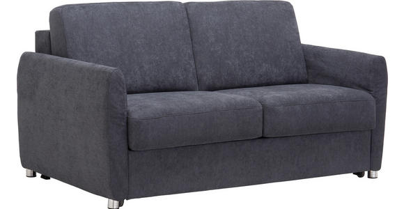 SOFA in Flachgewebe Grau - Chromfarben/Grau, KONVENTIONELL, Textil/Metall (190/86/97cm) - Novel