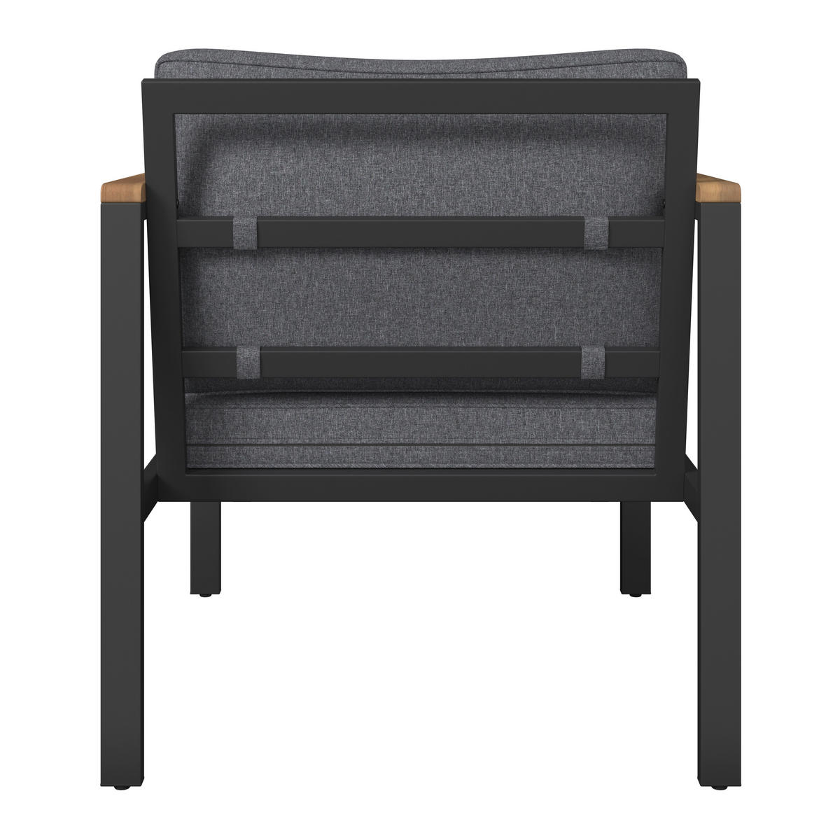 KERTI BÚTORSZETT 4 részes  - akáciaszínű/fekete, Konventionell, textil/fa (90/50/40cm) - Ambia Garden