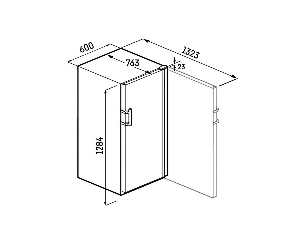 WEINKÜHLSCHRANK WPbl 4201  - Schwarz, Basics, Glas/Metall (59,7/128,4/76,3cm) - Liebherr