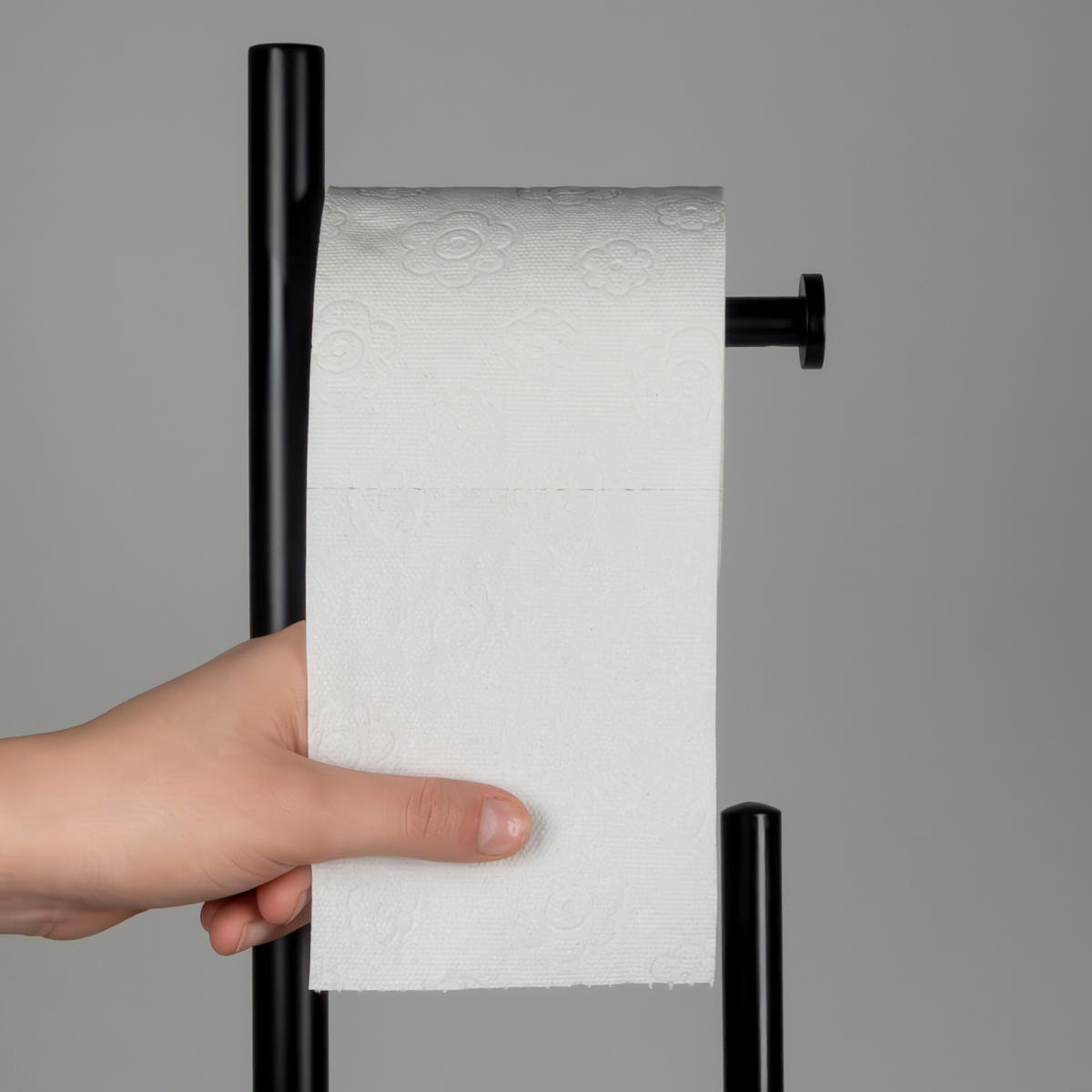 WC-BÜRSTENKOMBINATION - Schwarz, KONVENTIONELL, Metall (18/68/23cm) - Kela