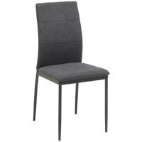 STUHL  in Eisen Mikrofaser Metall, Textil  - Dunkelgrau/Grau, KONVENTIONELL, Textil/Metall (43/93/54cm) - MID.YOU