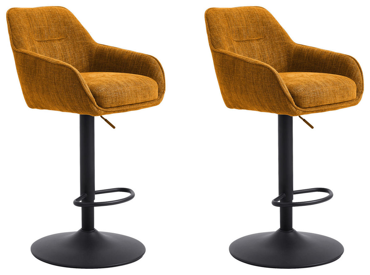 BARPALL SET i rostfärgad  - svart/rostfärgad, Modern, metall/textil (51/95,5-110/53cm) - Livetastic