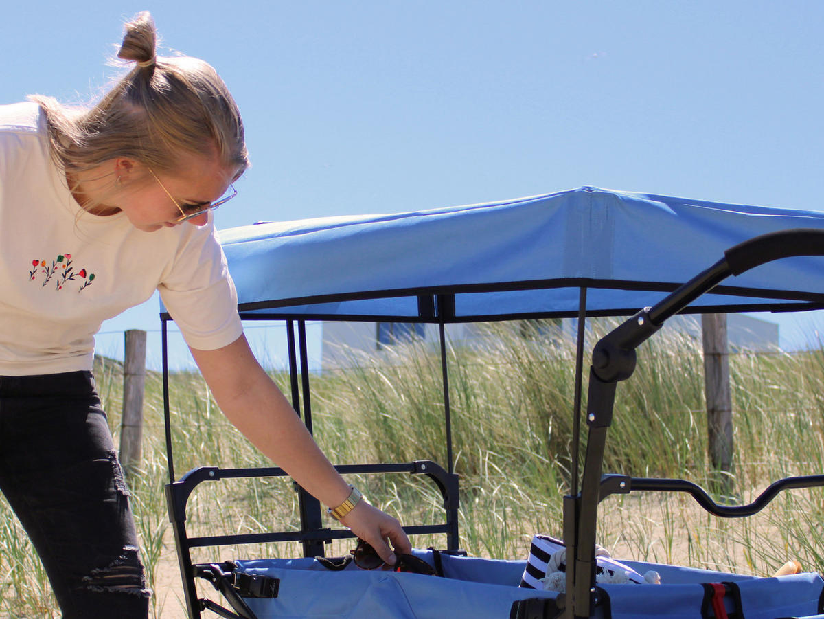 SKLADACÍ VOZÍK - sivá, Konventionell, kov/textil (59/102/134cm)