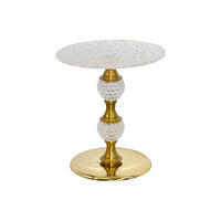 BEISTELLTISCH 45/45/50 cm Chromfarben, Goldfarben rund  - Chromfarben/Goldfarben, Design, Glas/Metall (45/45/50cm) - MID.YOU
