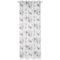 ZÁVĚS S OČKY, neprůsvitné, 140/255 cm - barvy stříbra, Basics, textil (140/255cm) - Ambiente