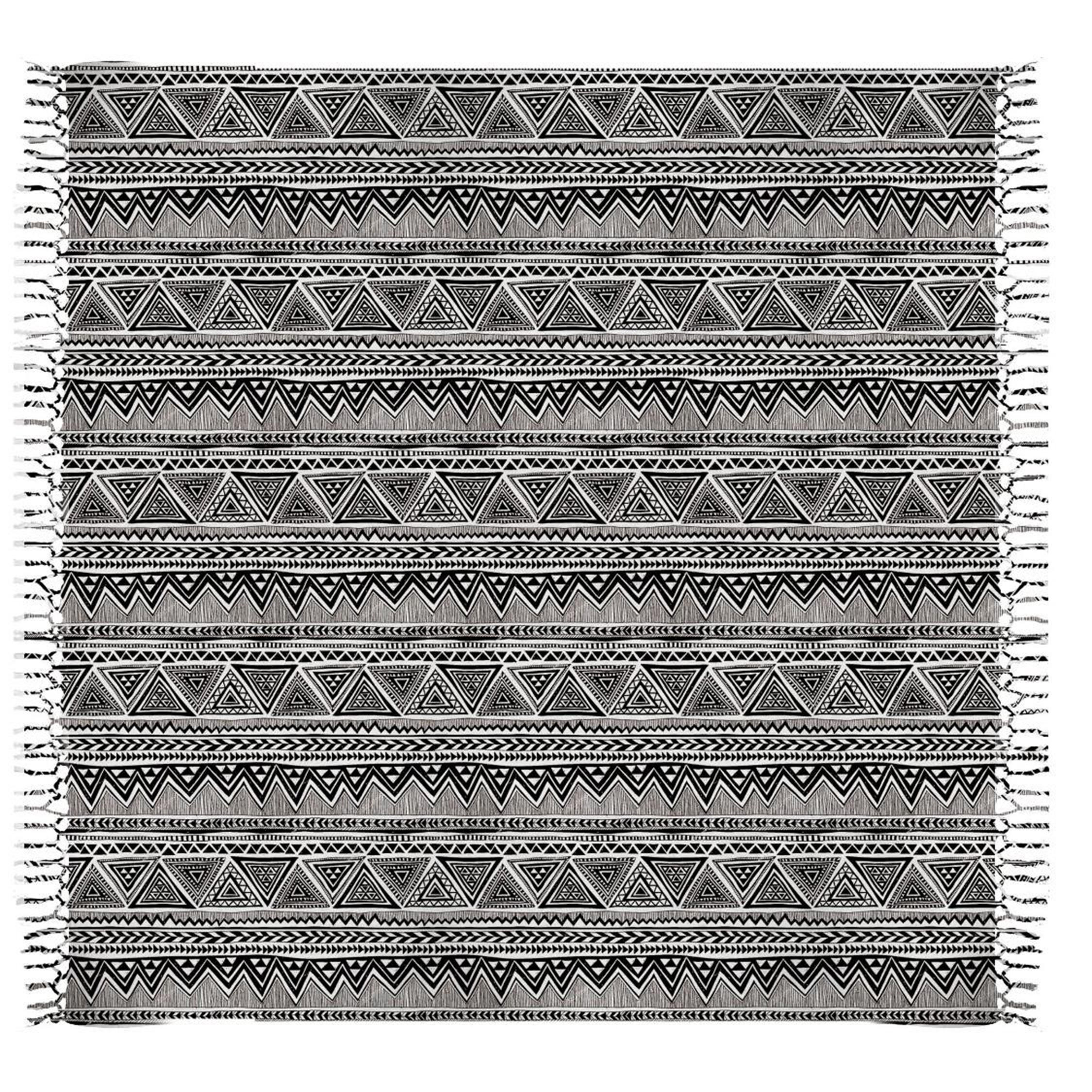 STRANDTUCH  - Schwarz/Weiß, KONVENTIONELL, Textil (210cm) - Esposa
