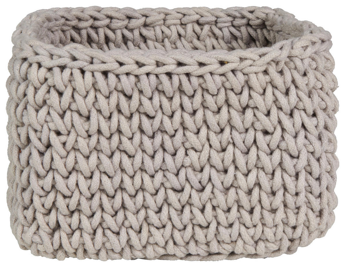 TÁROLÓKOSÁR 24/18/24 cm  - szürke, Basics, textil (24/18/24cm) - Patinio