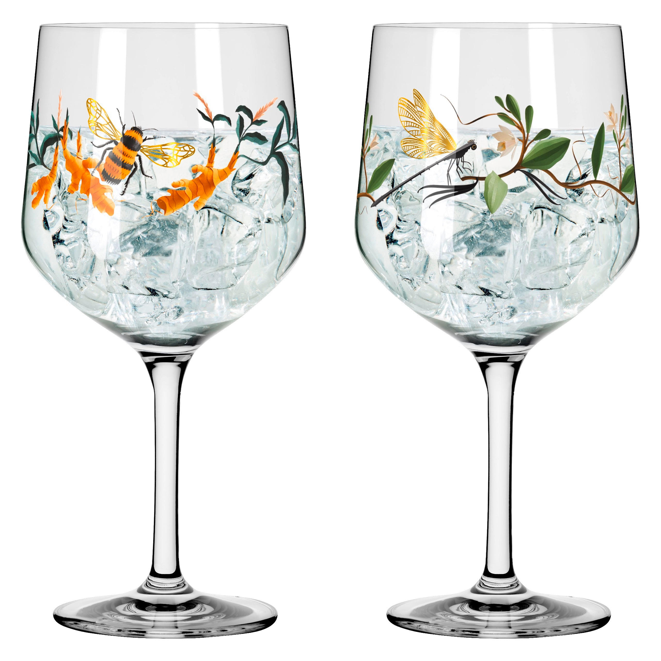 GINGLAS 720 ml 2-teilig  - Schwarz/Orange, LIFESTYLE, Glas (10,7/10,7/21,8cm) - Ritzenhoff