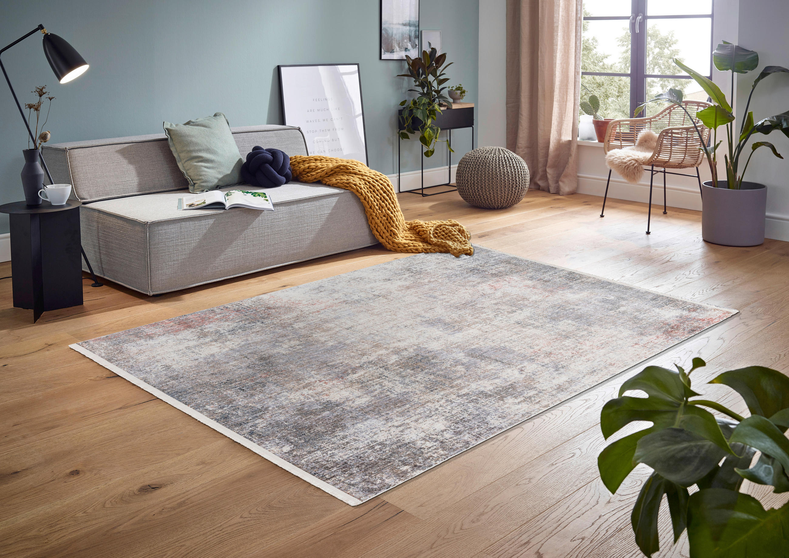 WEBTEPPICH 160/230 cm Sarezzo Silberfarben, Beige  - Beige/Silberfarben, Design, Textil (160/230cm) - Novel