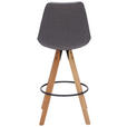 BARHOCKER in Textil Eichefarben, Dunkelgrau  - Eichefarben/Dunkelgrau, Design, Holz/Textil (49/113,5/56cm) - Carryhome