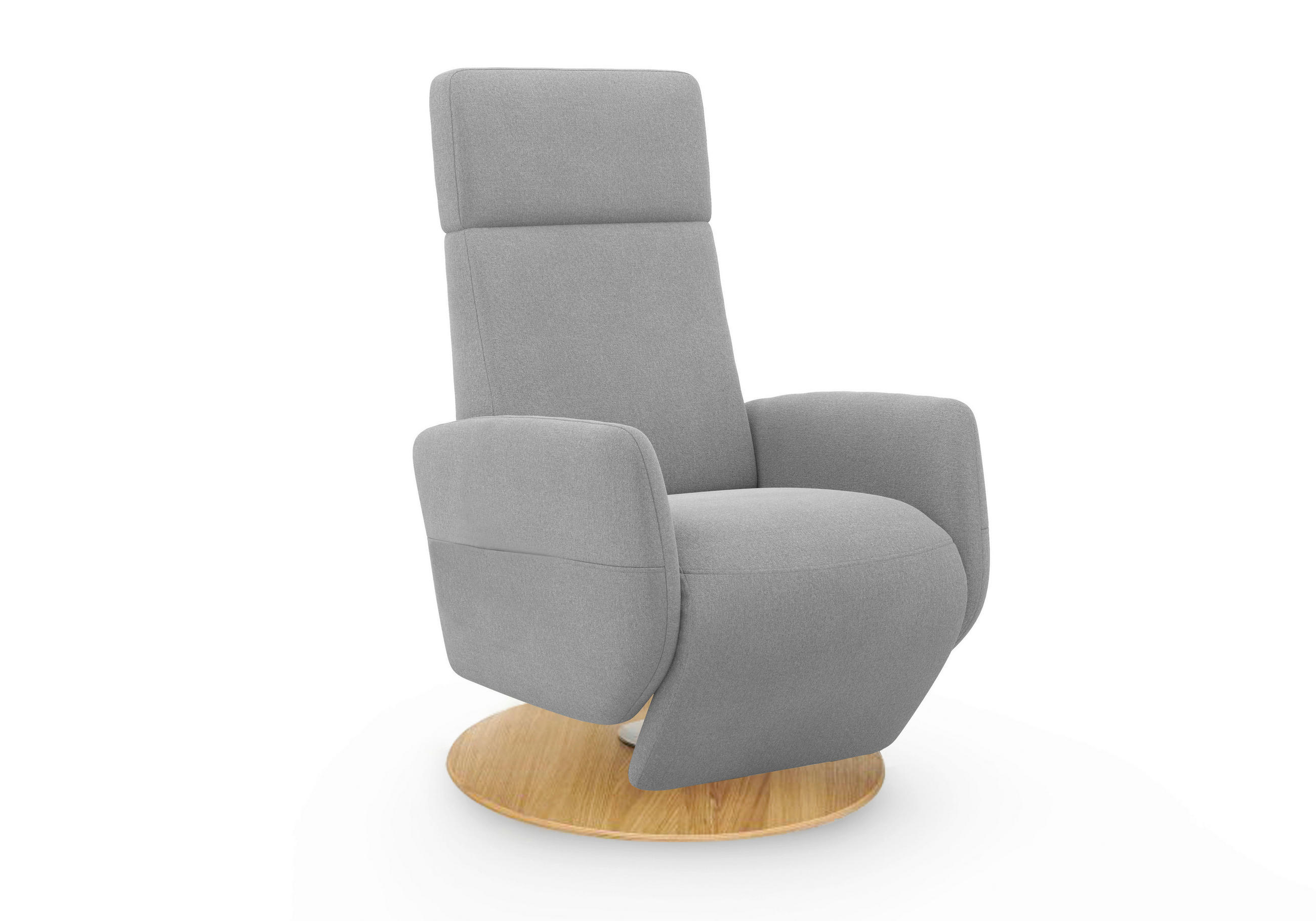 RELAXSESSEL Flachgewebe    - Eichefarben/Grau, KONVENTIONELL, Holz/Textil (71/110/82cm) - Sit & More