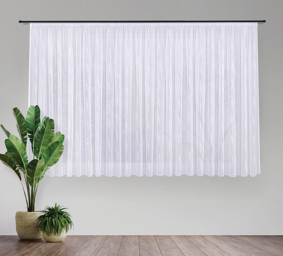FERTIGSTORE  transparent  600/175 cm   - Beige, Basics, Textil (600/175cm)