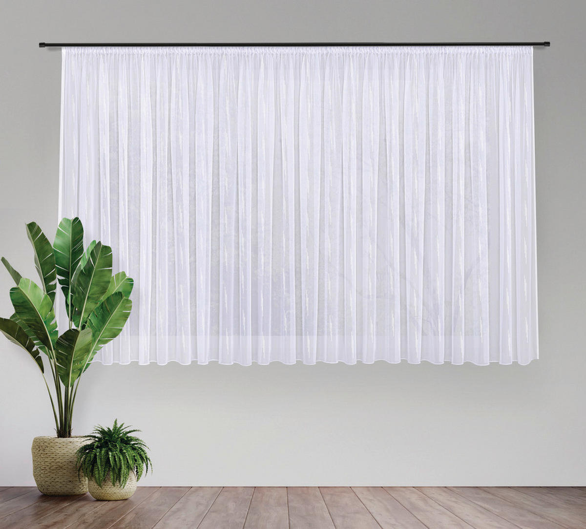 FERTIGSTORE  transparent  600/175 cm   - Beige, Basics, Textil (600/175cm)
