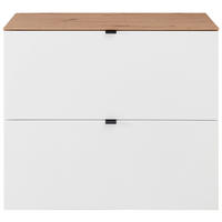 SCHUHKIPPER  in 100/84/37 cm  - Schwarz/Weiß, MODERN, Holzwerkstoff/Metall (100/84/37cm) - Voleo