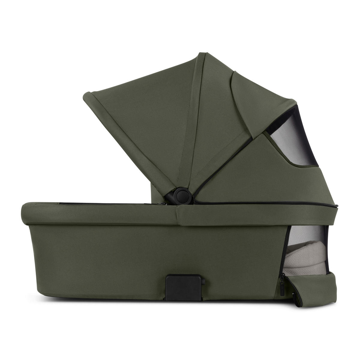 KINDERWAGENSET Salsa 5 Air 3in1 Set Calla  - Schwarz/Olivgrün, Basics, Textil/Metall (63/118/95.5cm) - ABC Design
