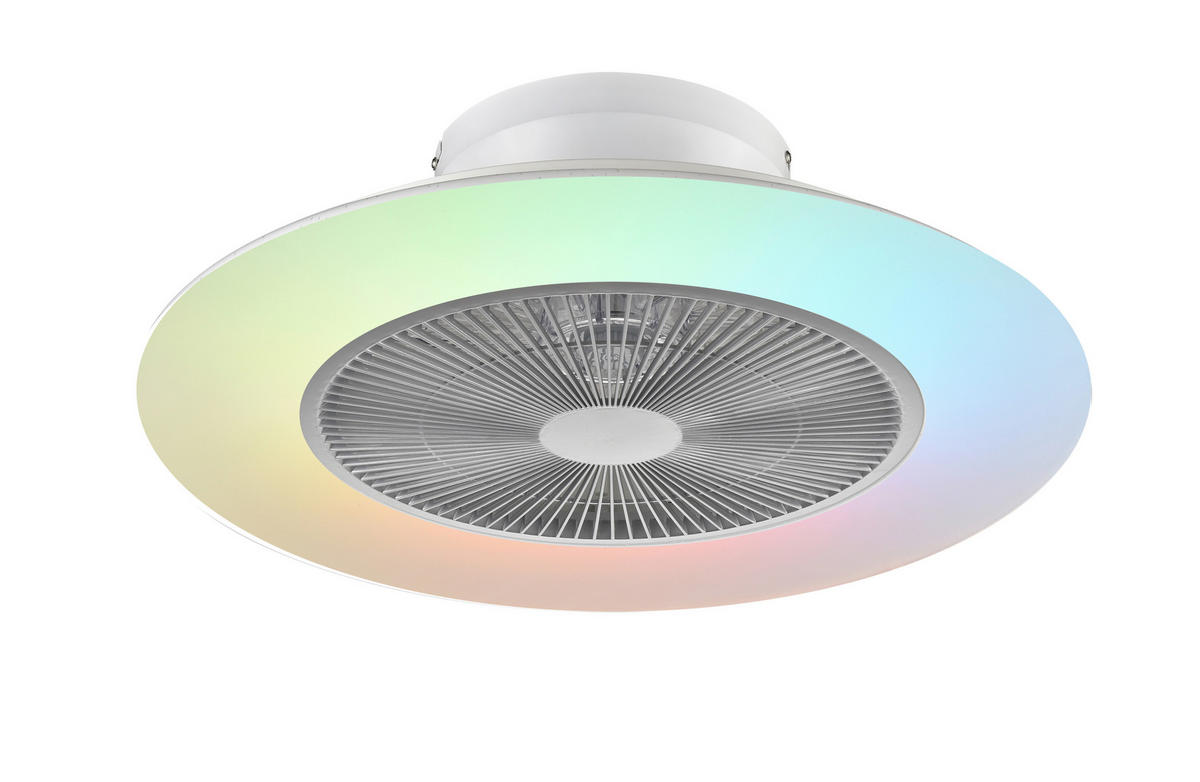VENTILATOR STROPNI  bijela, boje kroma   prozirno   - bijela/prozirno, Trend, metal/plastika (55/19cm) - Mican