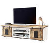 LOWBOARD  in 180/50/55 cm  - Schwarz/Braun, KONVENTIONELL, Holz/Metall (180/50/55cm) - Livetastic