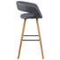 BARHOCKER Flachgewebe Dunkelgrau - Eichefarben/Dunkelgrau, Design, Holz/Textil (55/98/46,5cm) - Carryhome