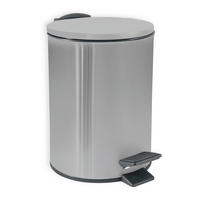 TRETEIMER ADELAR 3 L  - Silberfarben/Schwarz, Basics, Kunststoff/Metall (16.80/16.80/22.80cm) - Spirella