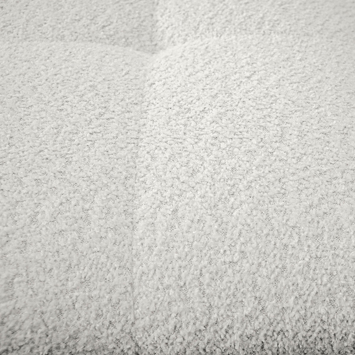 Ecksofa inkl. Hocker in Bouclé Hellgrau  - Hellgrau/Schwarz, Design, Holz/Textil (247/174cm) - MID.YOU
