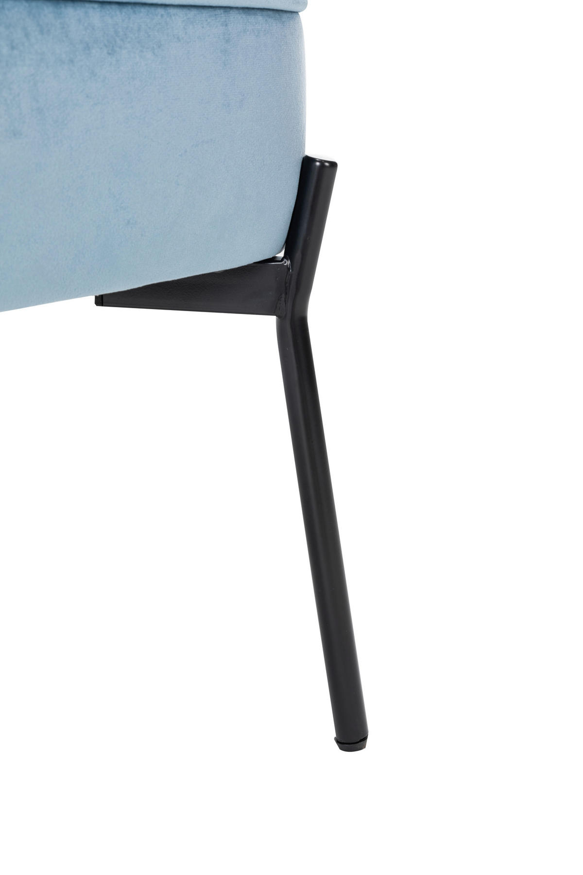 SESSEL in Samt Blau, Schwarz  - Blau/Schwarz, Trend, Textil/Metall (69/81/64cm) - Xora