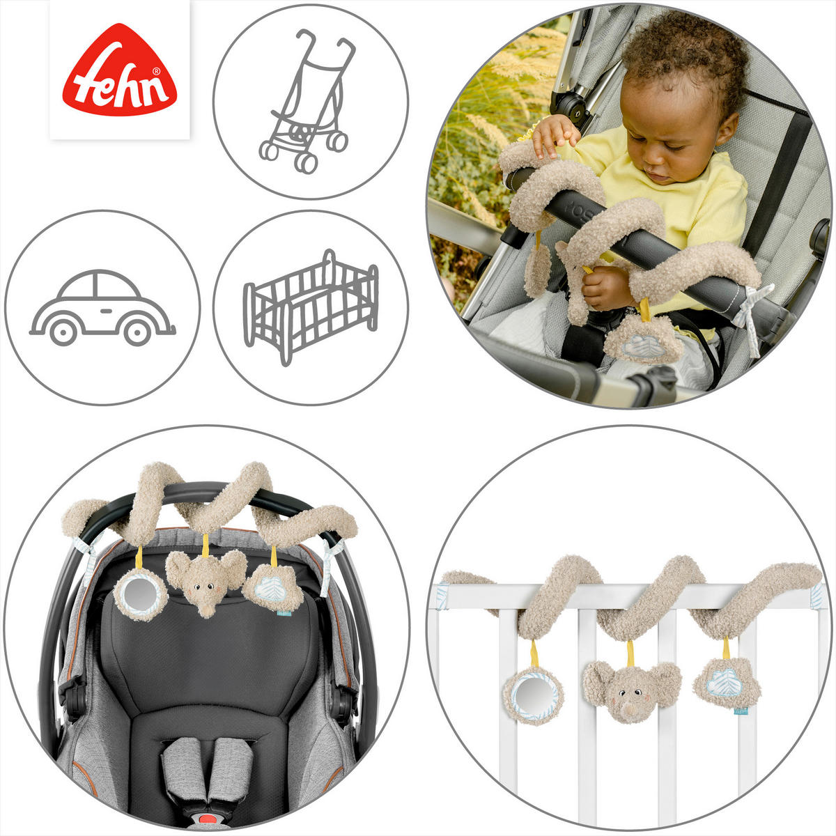 SPIELBOGEN - Hellgrau, Basics, Textil (19/10,5/9,3cm) - Fehn