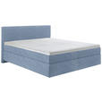 BOXSPRINGBETT 180/200 cm  in Blau  - Blau/Schwarz, KONVENTIONELL, Kunststoff/Textil (180/200cm) - Hom`in