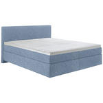 BOXSPRINGBETT 180/200 cm  in Blau  - Blau/Schwarz, KONVENTIONELL, Kunststoff/Textil (180/200cm) - Hom`in