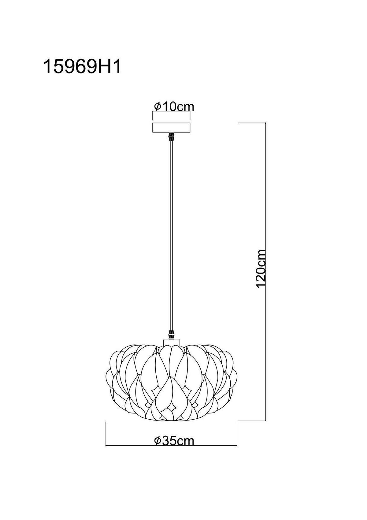 HÄNGELEUCHTE Juana 35/120 cm  - Klar/Chromfarben, Design, Kunststoff/Metall (35/120cm) - Globo