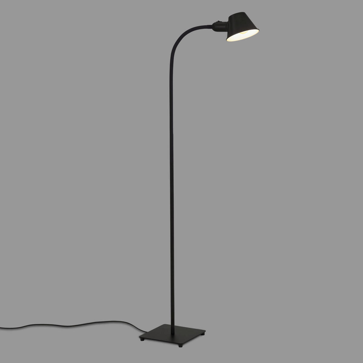 STOJACIA LAMPA, 22/22/152 cm - čierna, Design, kov (22/22/152cm)