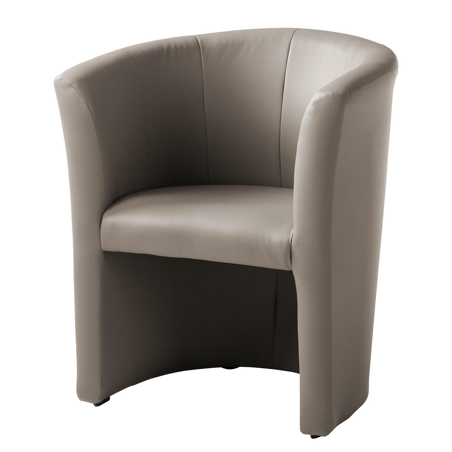 COCKTAILSESSEL Lederlook Hellbraun  - Hellbraun/Schwarz, Design, Kunststoff/Textil (66/75/56cm) - Livetastic