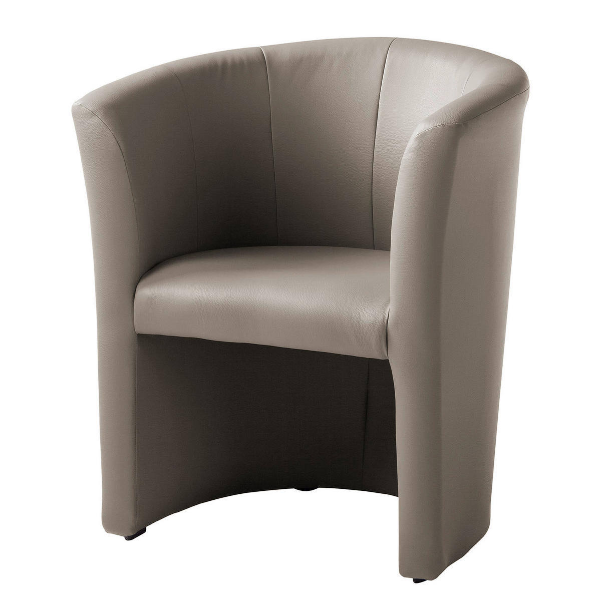 COCKTAILSESSEL Lederlook Hellbraun  - Hellbraun/Schwarz, Design, Kunststoff/Textil (66/75/56cm) - Livetastic