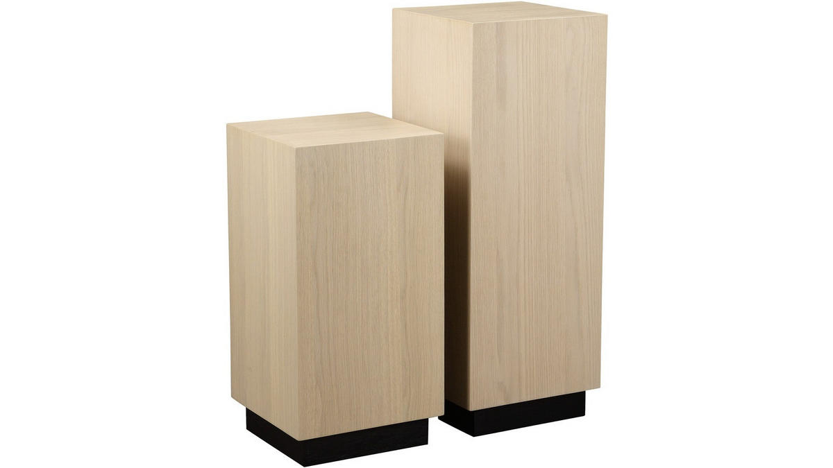 BLOMPIEDESTAL i trä    - vit/svart, Design, trä (30/60/30cm) - Best Price