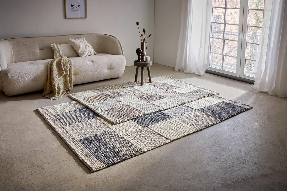 HANDWEBETEPPICH Nordic 130/190 cm Nordic  - Grau, Natur, Textil (130/190cm) - Linea Natura