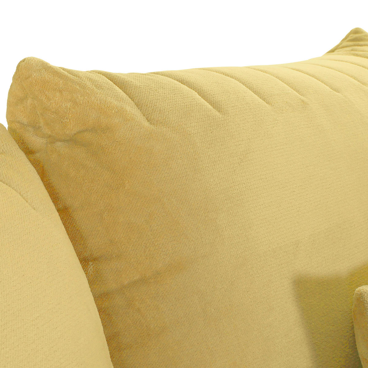 HÖRNSOFFA i plysch gul  - svart/gul, Klassisk, textil/plast (270/170cm) - MID.YOU