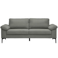 2,5-SITZER in Flachgewebe Graugrün  - Schwarz/Graugrün, Design, Textil/Metall (206/86/97cm) - Pure Home Lifestyle