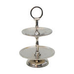 ETAGERE 2-stöckig - Silberfarben, Design, Metall (15,5/23cm) - Ambia Home
