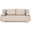 SCHLAFSOFA in Flachgewebe Sandfarben  - Sandfarben/Chromfarben, Design, Textil/Metall (197/88/89cm) - Xora