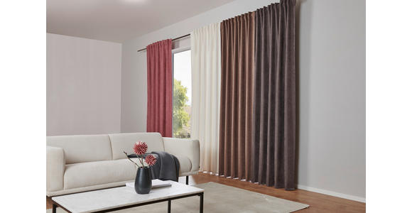 FERTIGVORHANG blickdicht  - Taupe, KONVENTIONELL, Textil (140/245cm) - Esposa