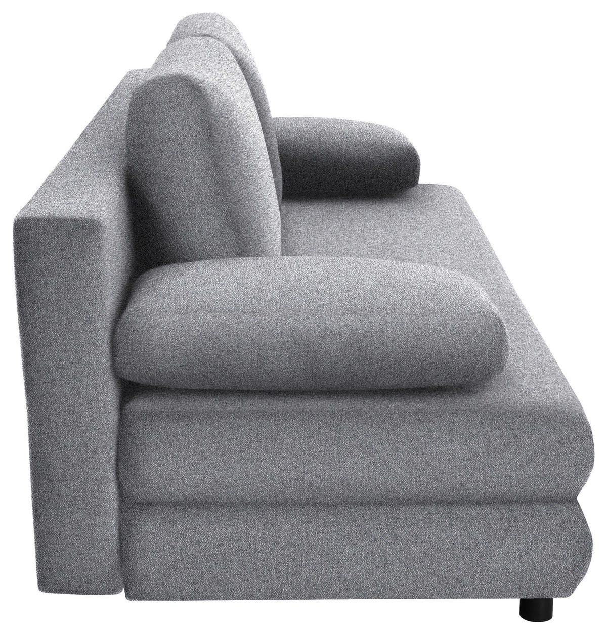 SCHLAFSOFA  mit Stoffauswahl Webstoff Hellgrau  - Hellgrau/Schwarz, Design, Kunststoff/Textil (197/77/81cm) - home24